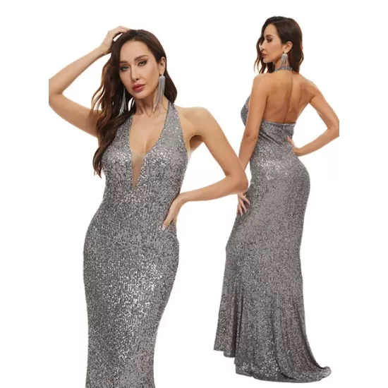 Evening Wrap Sleeveless Backless Embroidered V-Neck Maxi Dress Evening Wrap Sleeveless Backless Embroidered V-Neck Maxi Dress