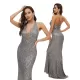 Evening Wrap Sleeveless Backless Embroidered V-Neck Maxi Dress Evening Wrap Sleeveless Backless Embroidered V-Neck Maxi Dress