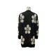 Contrast Color Knitted Flower Loose Wrap Cardigan Tops Contrast Color Knitted Flower Loose Wrap Cardigan Tops