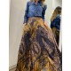 Contrast Color Flower Print Loose Wrap Skirts Bottoms Contrast Color Flower Print Loose Wrap Skirts Bottoms
