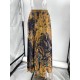 Contrast Color Flower Print Loose Wrap Skirts Bottoms Contrast Color Flower Print Loose Wrap Skirts Bottoms