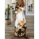 Contrast Color Flower Print Loose Wrap V-Neck Maxi Dresses Contrast Color Flower Print Loose Wrap V-Neck Maxi Dresses