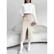 Pockets Solid Color Split-Front Zipper Skinny Wrap Skirts Bottoms Pockets Solid Color Split-Front Zipper Skinny Wrap Skirts Bottoms