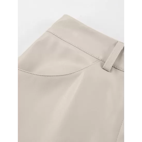 Pockets Solid Color Split-Front Zipper Skinny Wrap Skirts Bottoms Pockets Solid Color Split-Front Zipper Skinny Wrap Skirts Bottoms
