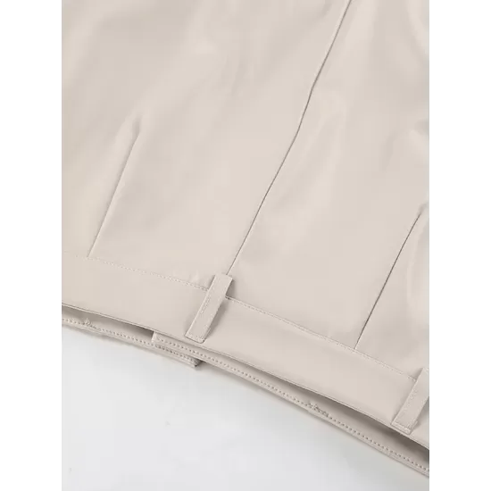 Pockets Solid Color Split-Front Zipper Skinny Wrap Skirts Bottoms Pockets Solid Color Split-Front Zipper Skinny Wrap Skirts Bottoms