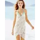Halterneck Crocheted Mini Cover-Up Beach Wrap Dress Halterneck Crocheted Mini Cover-Up Beach Wrap Dress