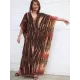 Bohemia Oversized Multicolor Printed Batwing Sleeves Cover-Up Bohemia Oversized Multicolor Printed Batwing Sleeves Cover-Up