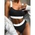 Padded Color-Block Spaghetti-Neck Swimsuits