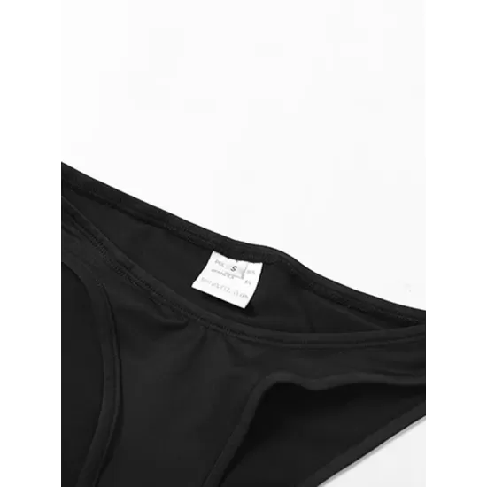 Backless Bandage Solid Color Split-Joint Halter-Neck Bikini Swimsuit Backless Bandage Solid Color Split-Joint Halter-Neck Bikini Swimsuit