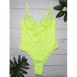 Lace Split-Joint One-Piece Teddy Lingerie
