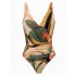 Floral V-Neck Floral One Piece Swimsuit