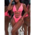 Nylon Sexy Bandage One-Piece Bikini Swimsuit