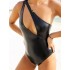 One-Shoulder Hollow Tight One-Piece Swimwear