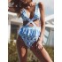 Monokini Sleeveles Backless Hollow Falbala One-Piece Swimwear
