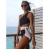 One-Shoulder Belly-Hollow Bandage Split-Joint One-Piece Swimsuit