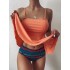 Conservative Falbala Bandeau +Colorful Bikini Pants