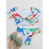 Floral-Print Knotted Short Sleeve Split Tankini Swimsuit