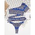 Leopard Print Bandage One-Shoulder Split Tankini Swimsuit