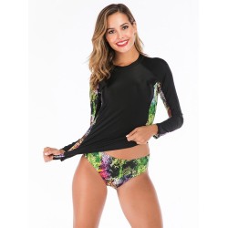 Floral Printed Two Pieces Wetsuit