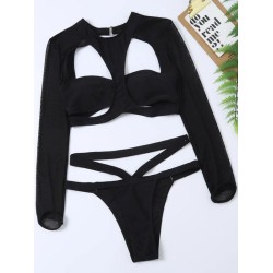 Long Sleeve Hollow Bralette Brazilian Wetsuit