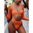 Fashion Style Split-Joint Solid Color Long Sleeve Split Wetsuit