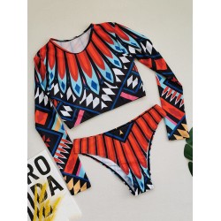 Floral Long Sleeve High-Waisted Wetsuit