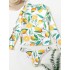 Floral Print Long Sleeve Round-Neck Tight Wetsuit