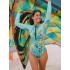 Fruit Printed Long Sleeves Zipper Surfing One-Piece Wetsuit