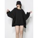Casual Simple Puff Sleeves Solid Color Round-Neck Sweatshirt Top Casual Simple Puff Sleeves Solid Color Round-Neck Sweatshirt Top