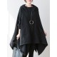 Casual Plus Size Irregularity Batwing Sleeves Solid Color Hoodies Casual Plus Size Irregularity Batwing Sleeves Solid Color Hoodies