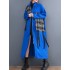 Original Long Sleeves Loose Contrast Color Plaid Split-Joint Zipper Stand Collar Outerwear