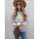 Casual Loose Patchwork Round-Neck Sweater Top Casual Loose Patchwork Round-Neck Sweater Top