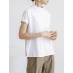 Casual Short Sleeves Loose Solid Color Stand Collar T-Shirts Tops Casual Short Sleeves Loose Solid Color Stand Collar T-Shirts Tops