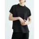 Casual Short Sleeves Loose Solid Color Stand Collar T-Shirts Tops Casual Short Sleeves Loose Solid Color Stand Collar T-Shirts Tops