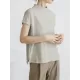 Casual Short Sleeves Loose Solid Color Stand Collar T-Shirts Tops Casual Short Sleeves Loose Solid Color Stand Collar T-Shirts Tops