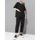 Asymmetric Solid Color Split-Joint Loose Short Sleeves Round-Neck T-Shirts Tops Asymmetric Solid Color Split-Joint Loose Short Sleeves Round-Neck T-Shirts Tops