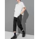 Asymmetric Solid Color Split-Joint Loose Short Sleeves Round-Neck T-Shirts Tops Asymmetric Solid Color Split-Joint Loose Short Sleeves Round-Neck T-Shirts Tops