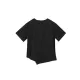 Asymmetric Solid Color Split-Joint Loose Short Sleeves Round-Neck T-Shirts Tops Asymmetric Solid Color Split-Joint Loose Short Sleeves Round-Neck T-Shirts Tops